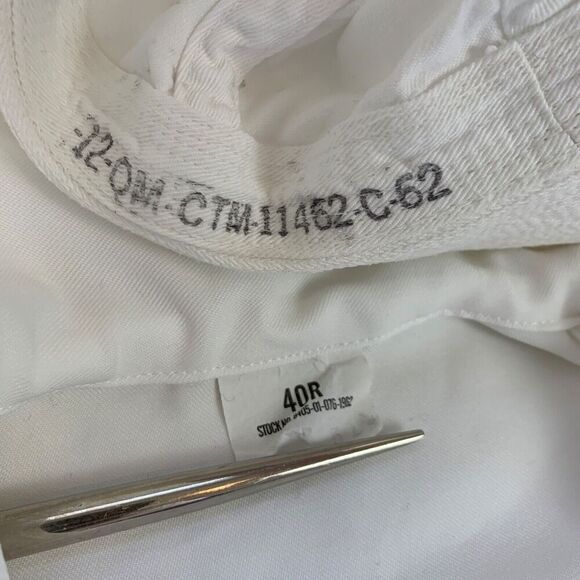 Vintage US Navy Crackerjack Men’s White Uniform Jumper Top 40R Military Hat - Picture 7 of 11